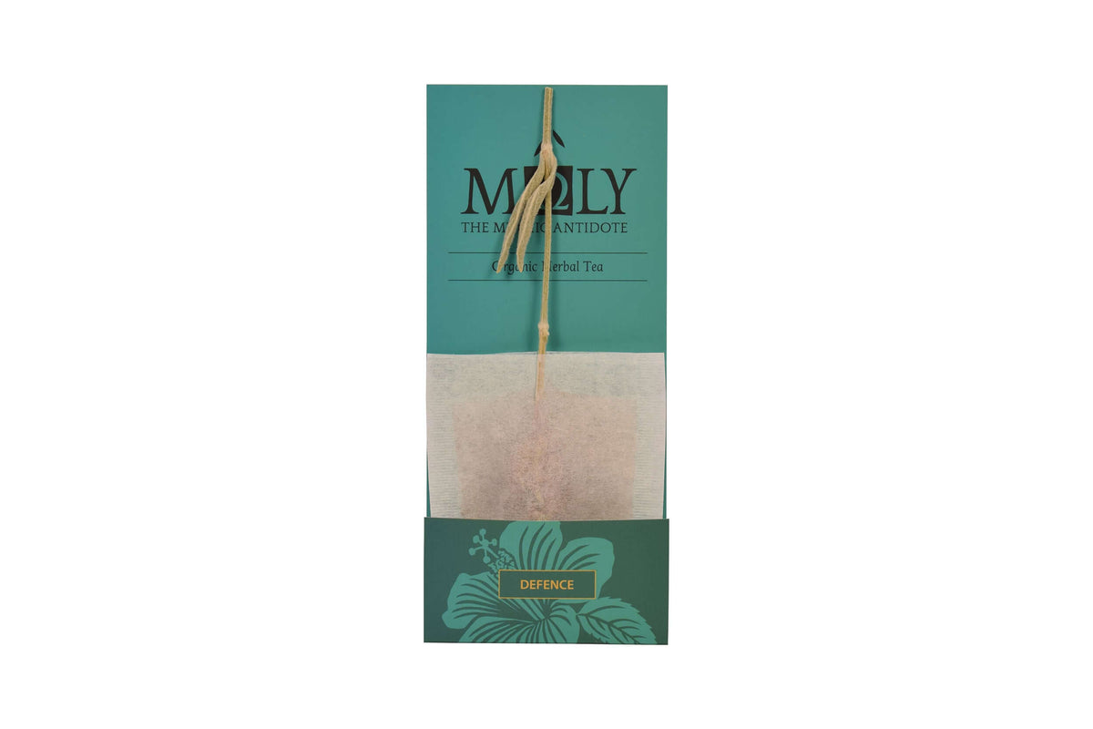 türkisblaue Einzelverpackung MOLY Defence